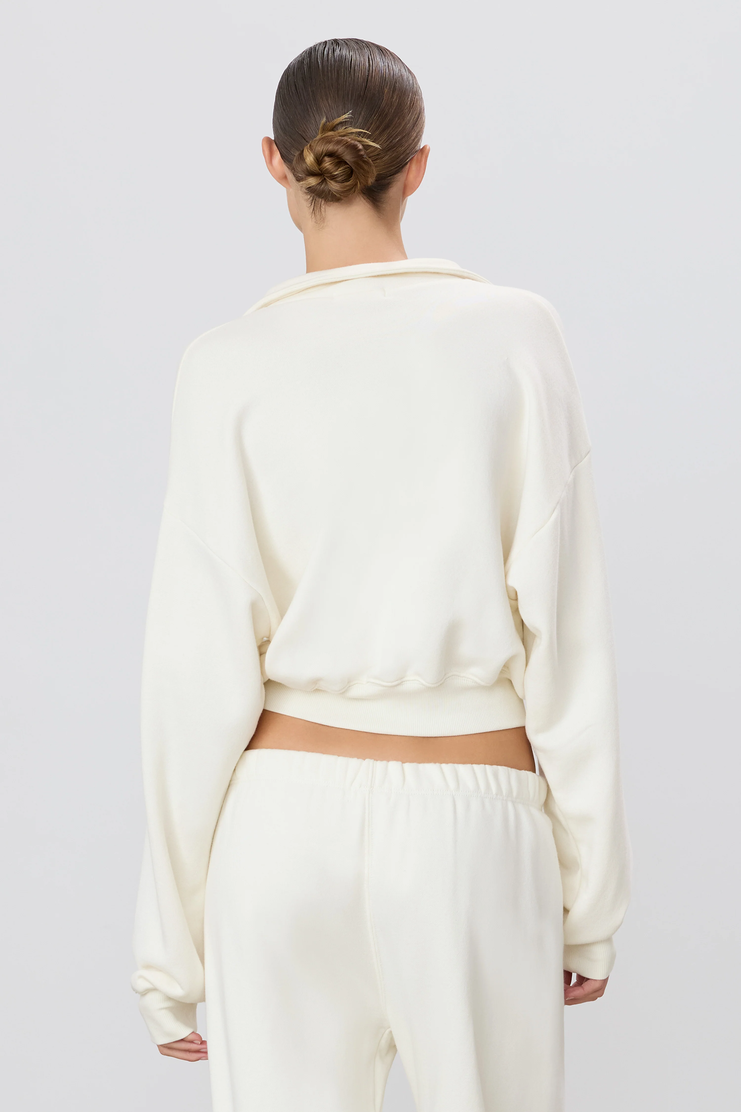 CROPPED HALF-ZIP SWEATSHIRT - Image 4
