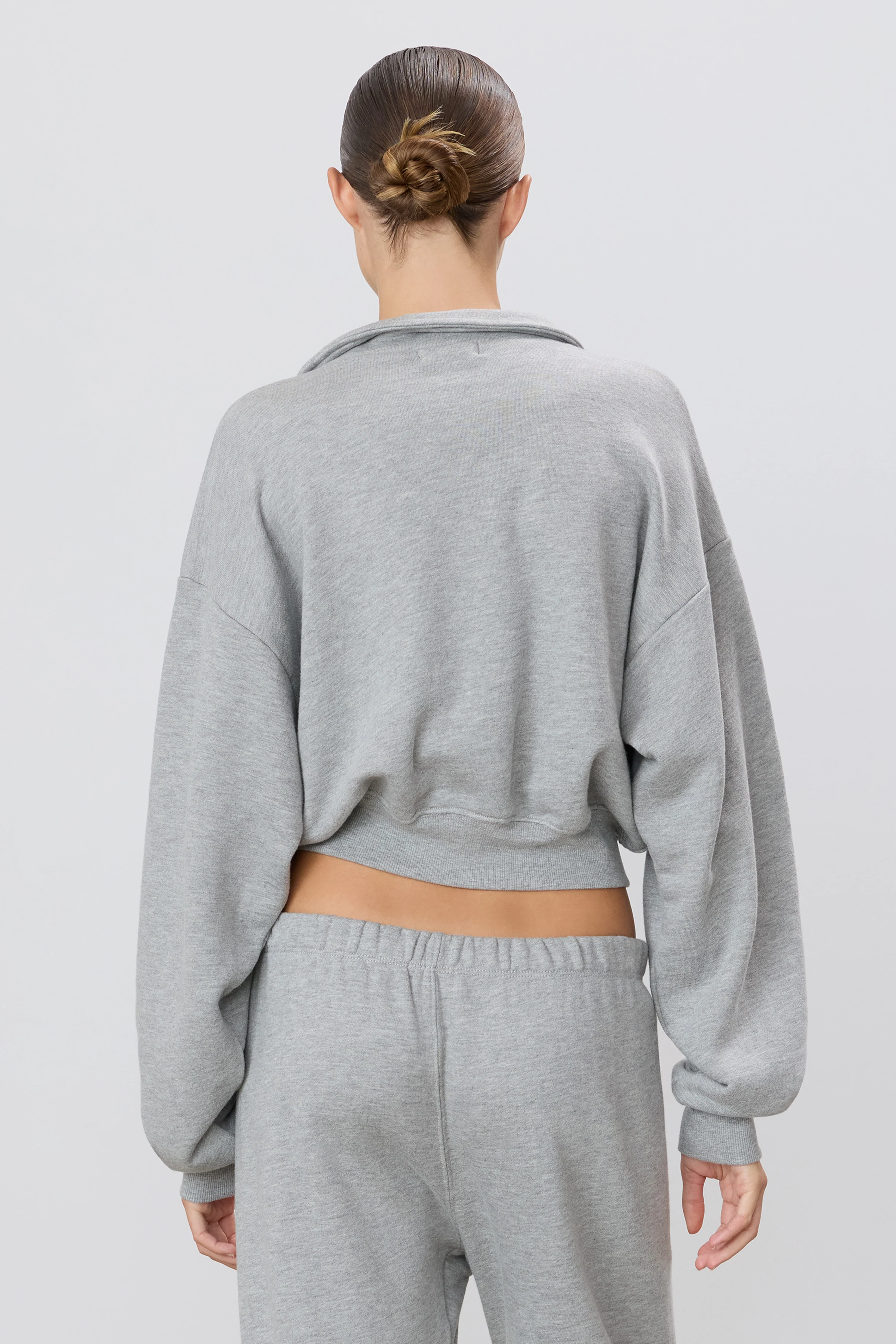 CROPPED HALF-ZIP SWEATSHIRT - Image 4