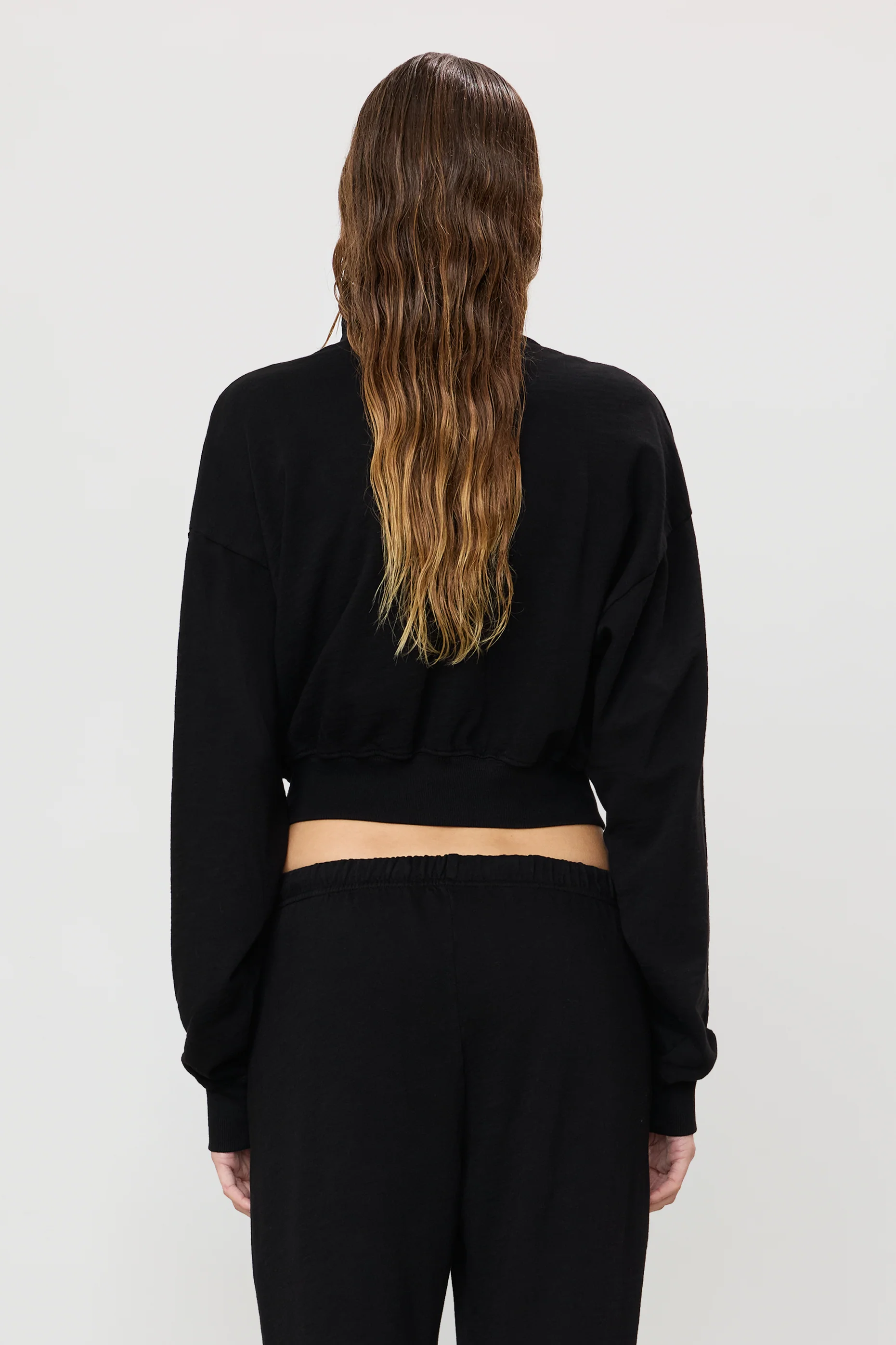 CROPPED HALF-ZIP SWEATSHIRT - Image 4