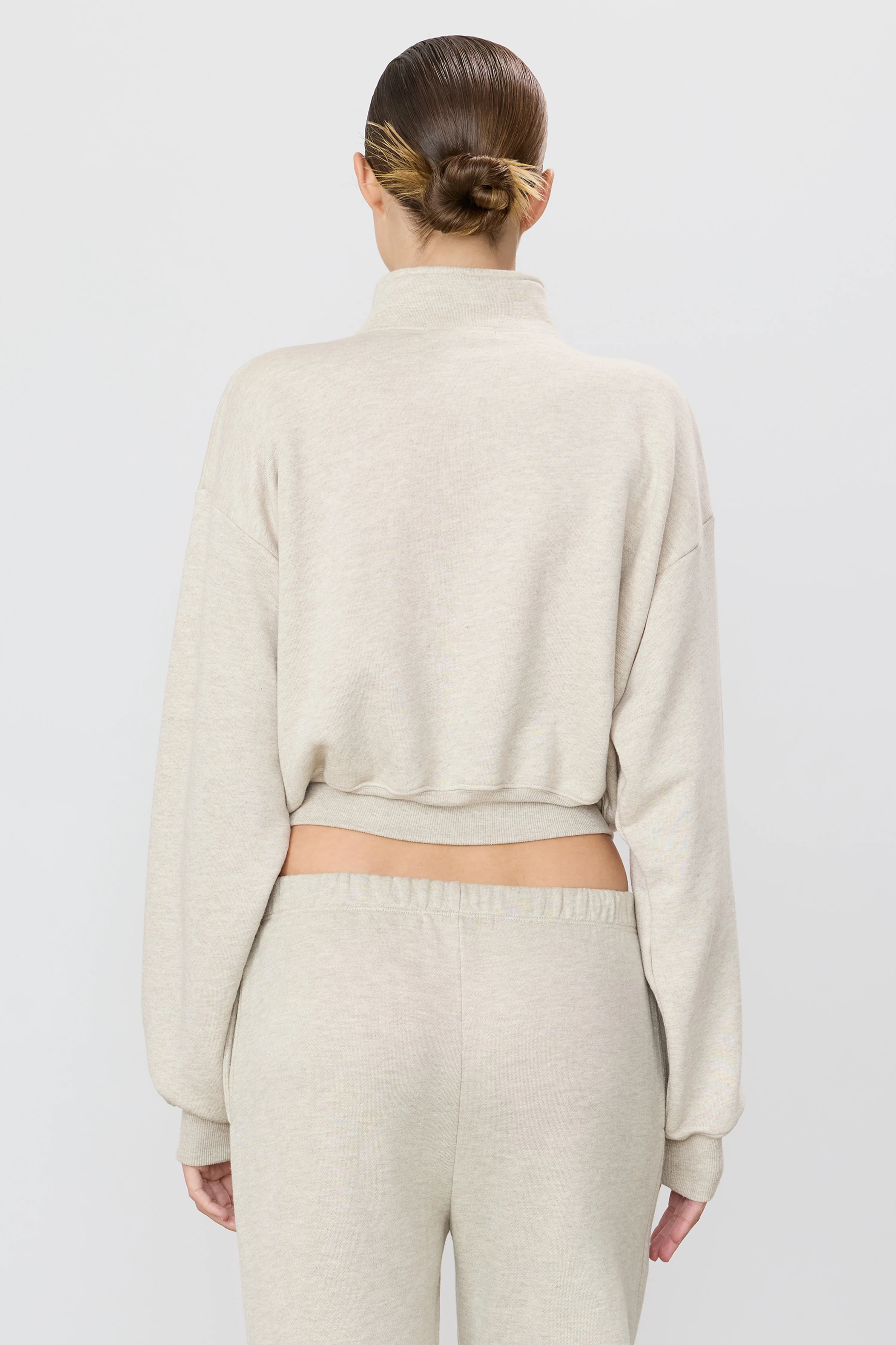 CROPPED HALF-ZIP SWEATSHIRT - Image 4