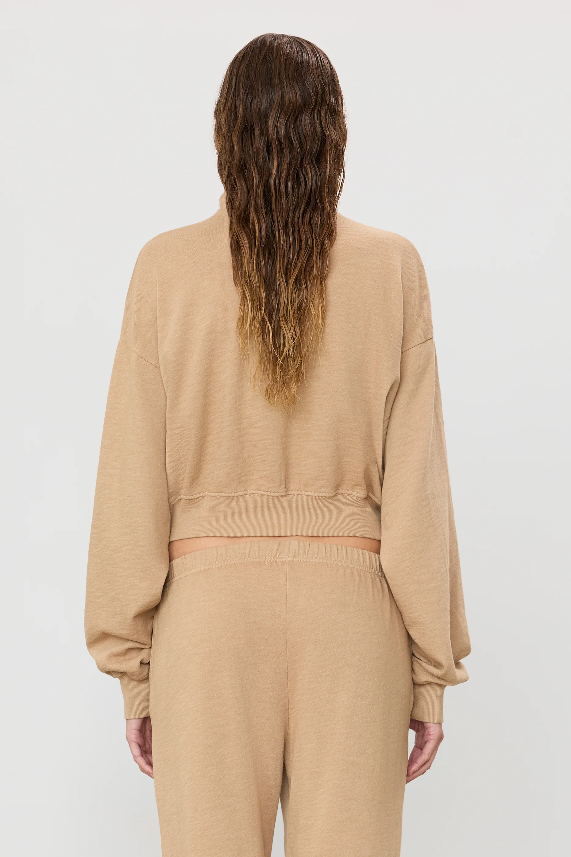 CROPPED HALF-ZIP SWEATSHIRT - Image 4