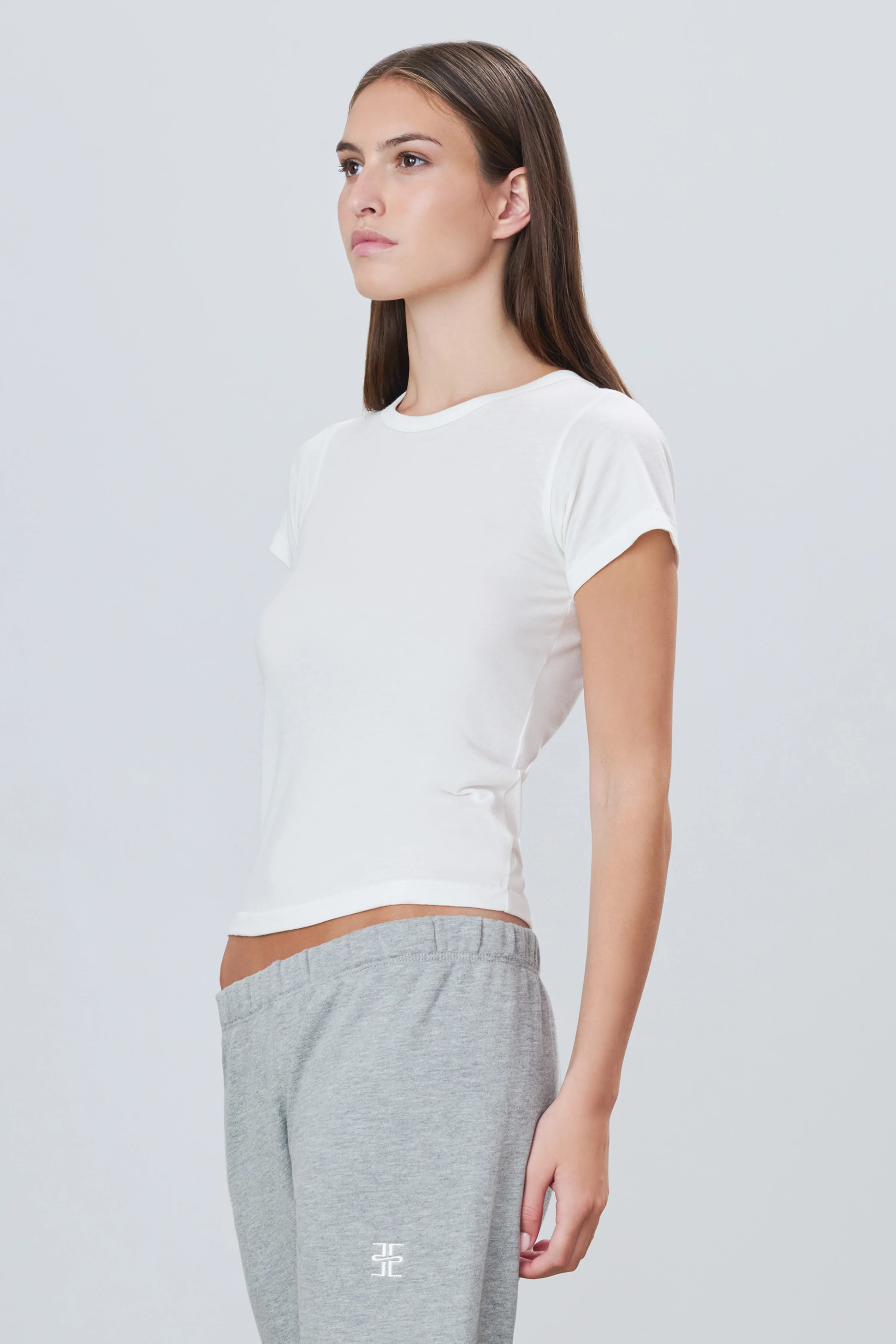 FITTED CREWNECK SHORT SLEEVE T-SHIRT - Image 3