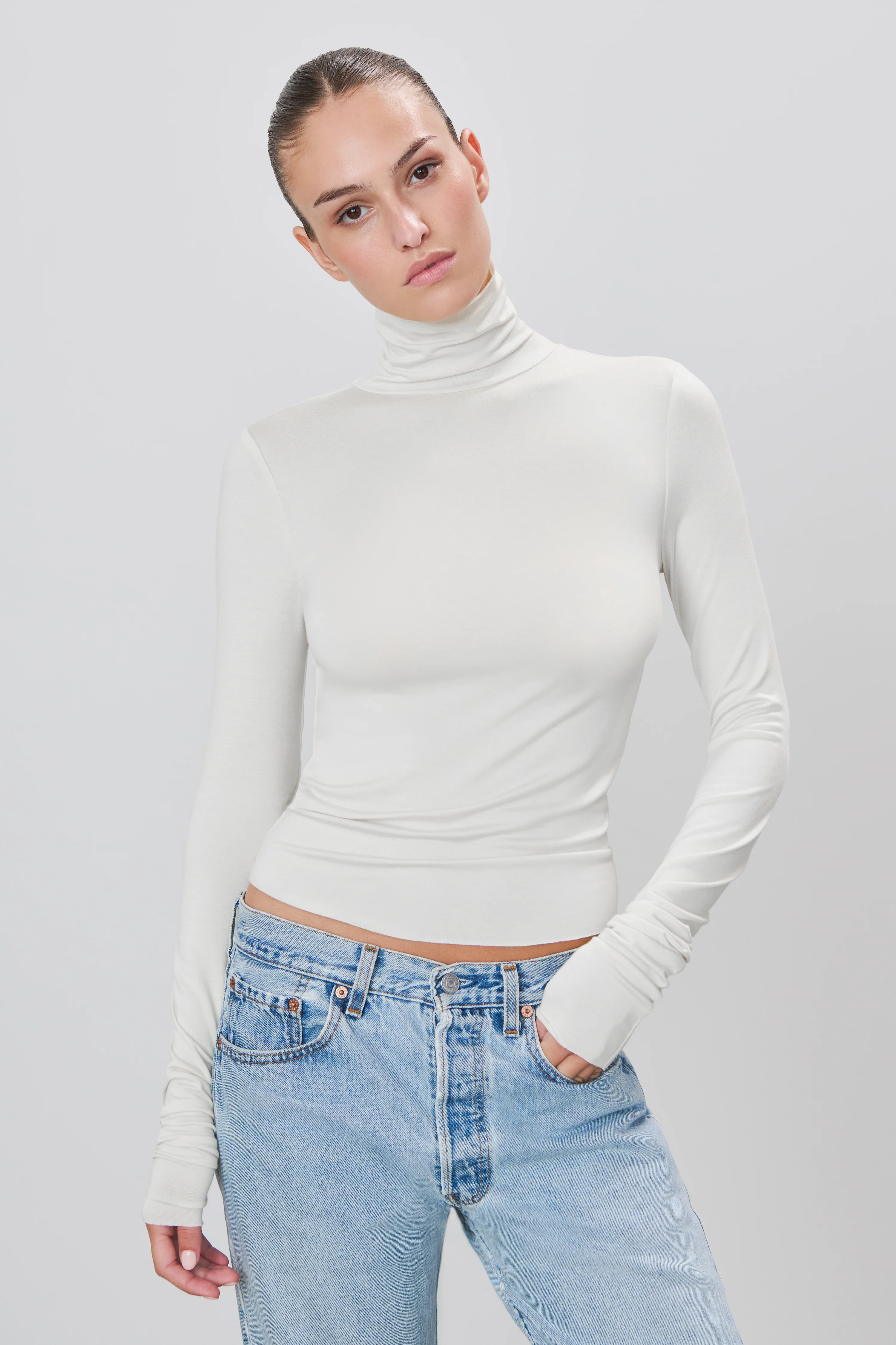 FITTED TURTLENECK TOP - Image 2