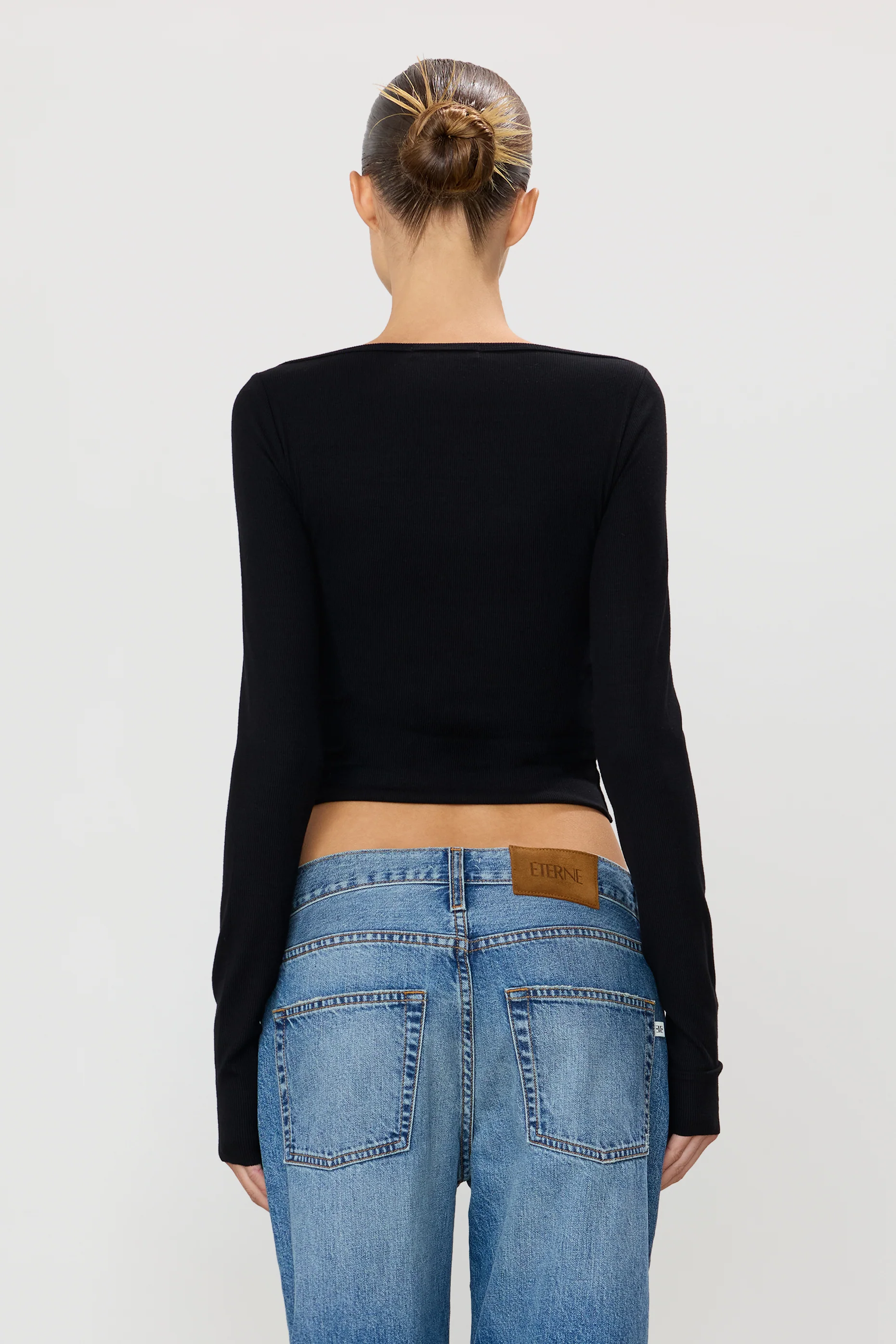 LONG SLEEVE BOATNECK TOP - Image 4
