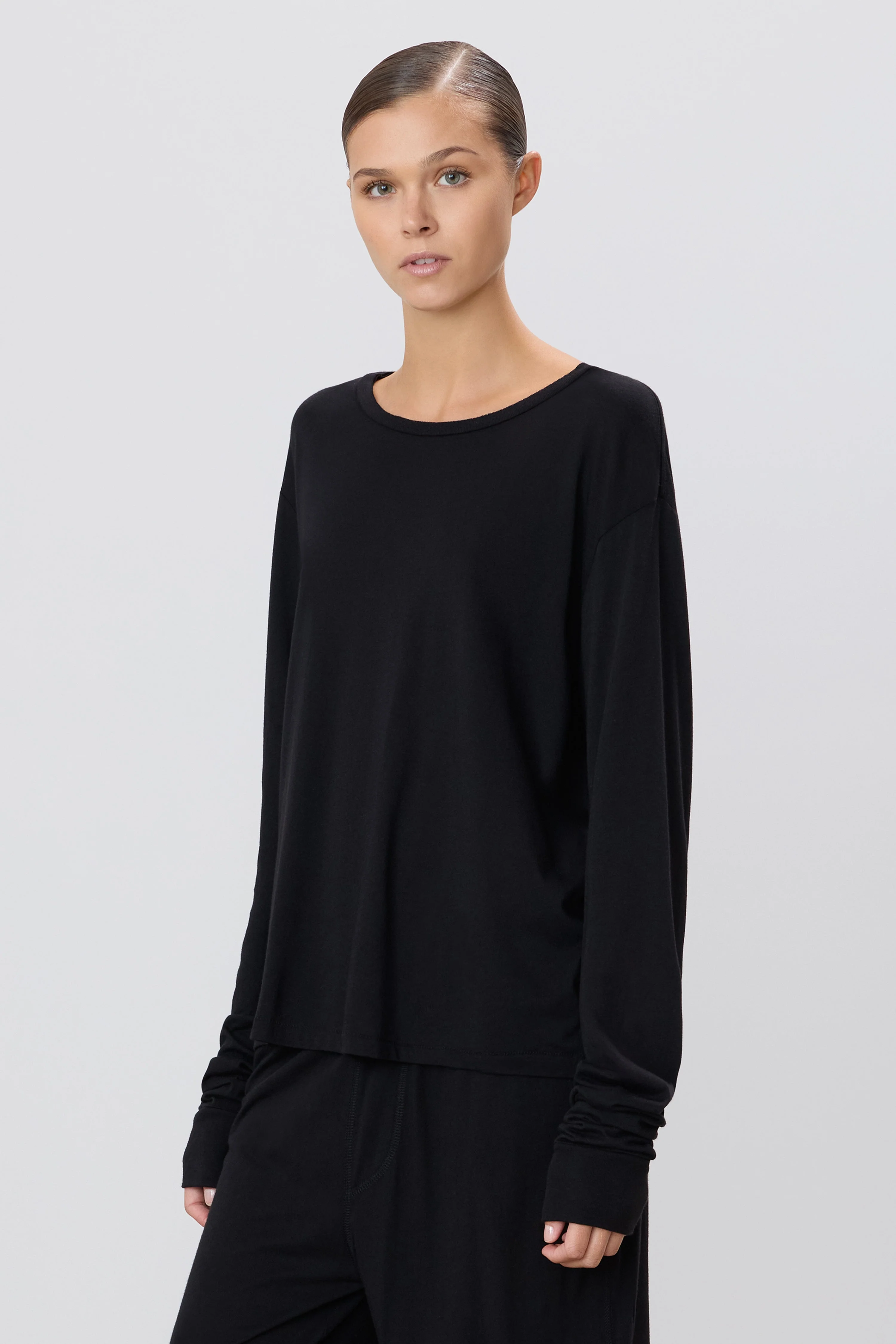 LONG SLEEVE BOYFRIEND T-SHIRT - Image 3