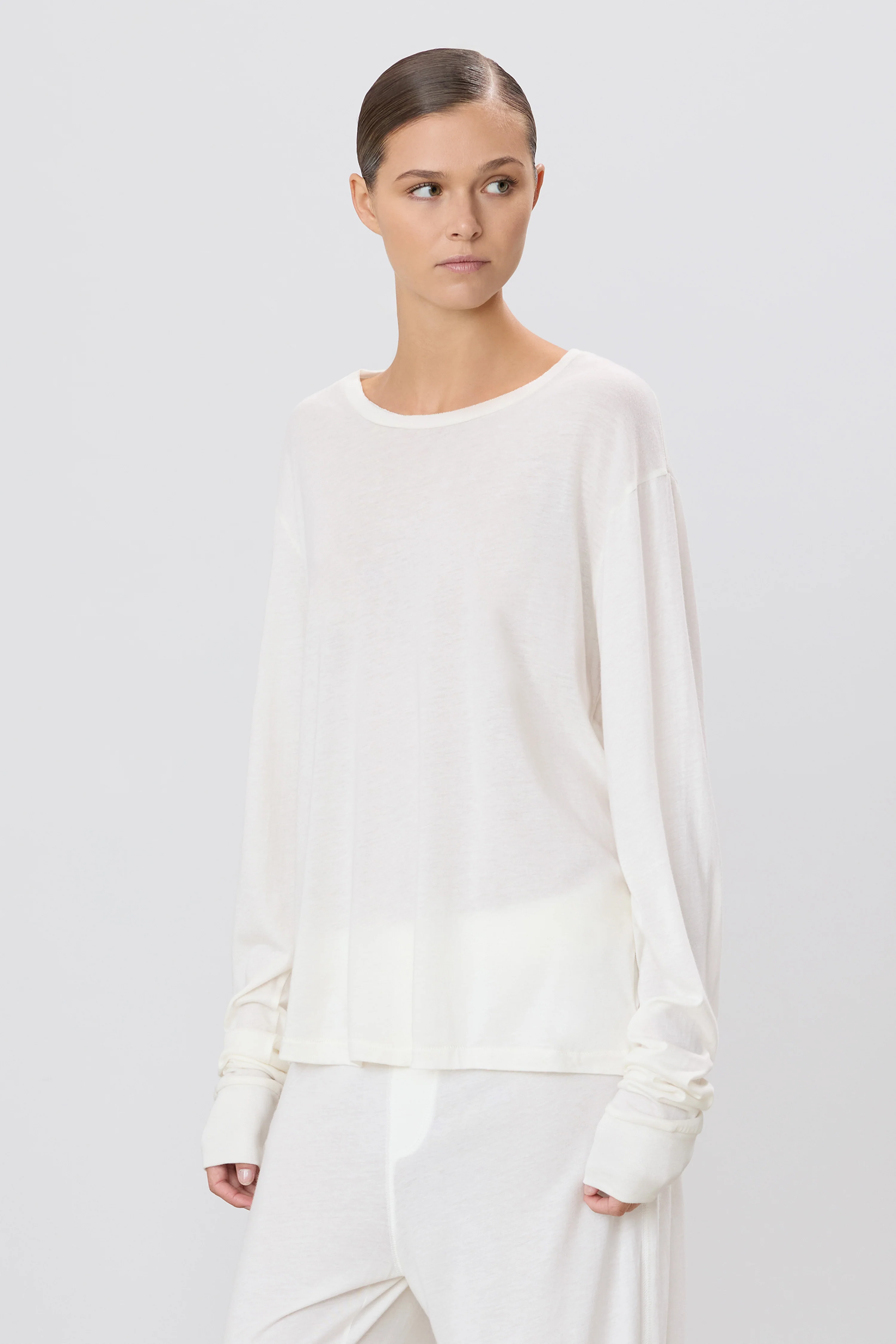 LONG SLEEVE BOYFRIEND T-SHIRT - Image 3