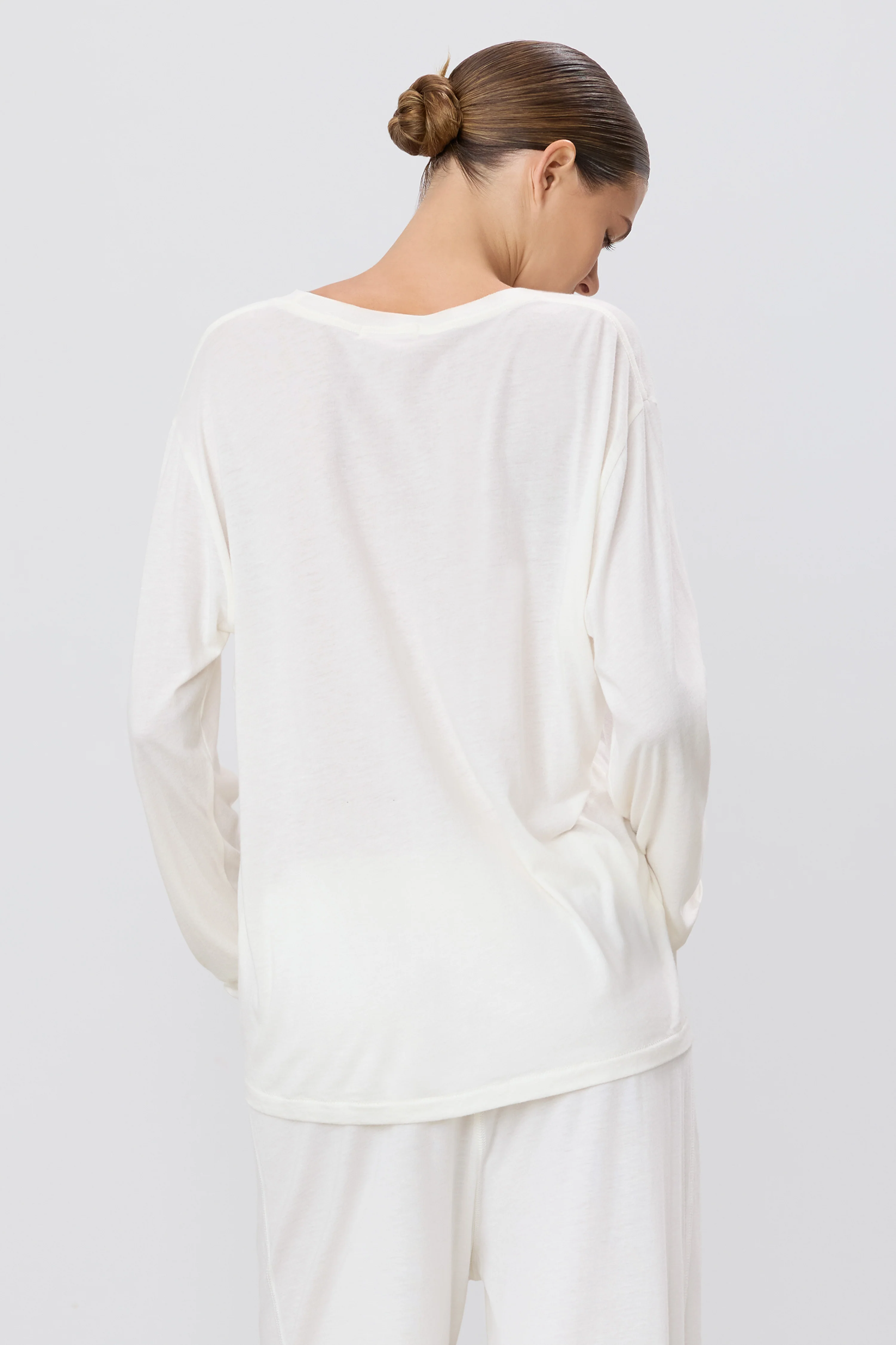 LONG SLEEVE BOYFRIEND T-SHIRT - Image 4