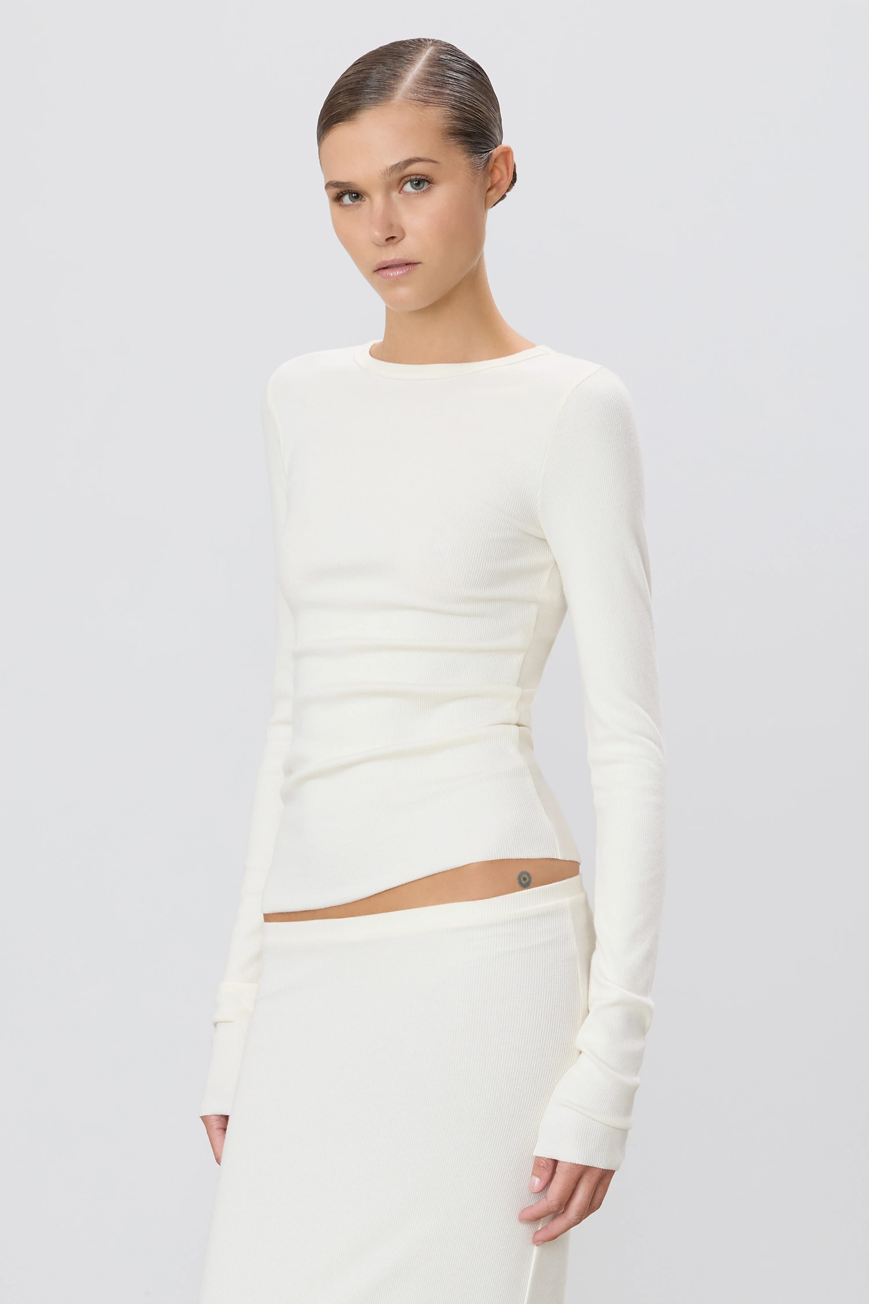 LONG SLEEVE FITTED TOP - Image 3