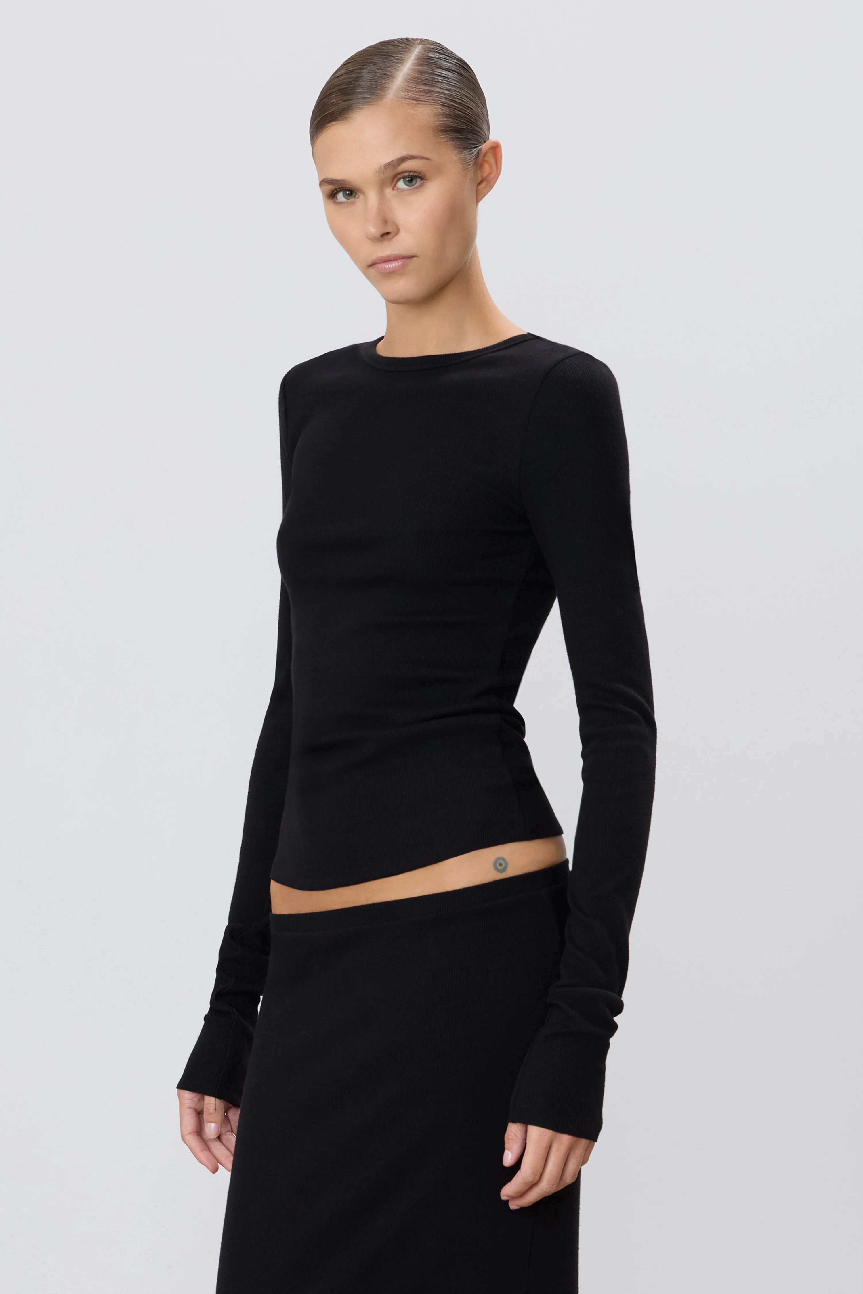 LONG SLEEVE FITTED TOP - Image 3
