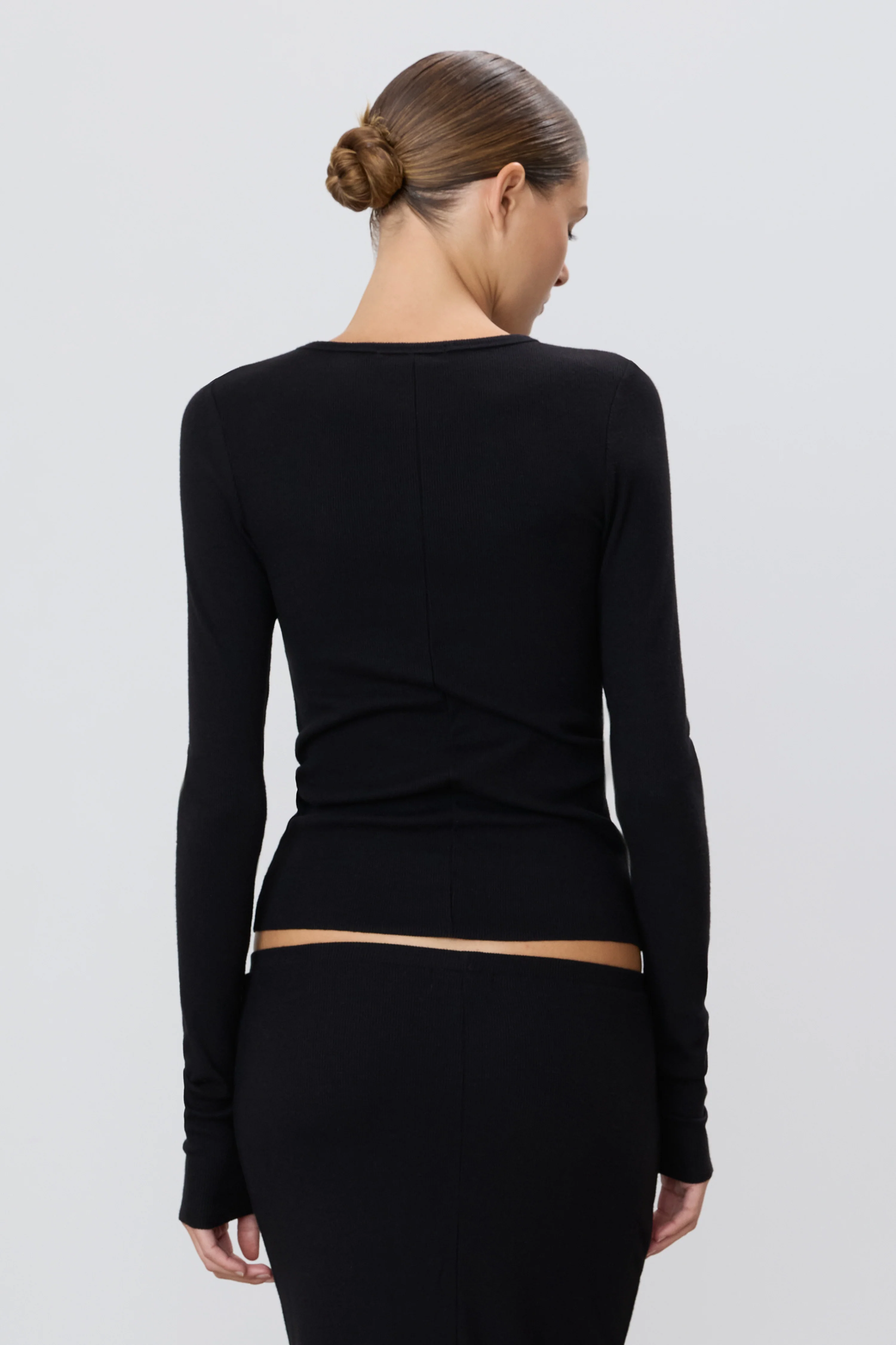 LONG SLEEVE FITTED TOP - Image 4