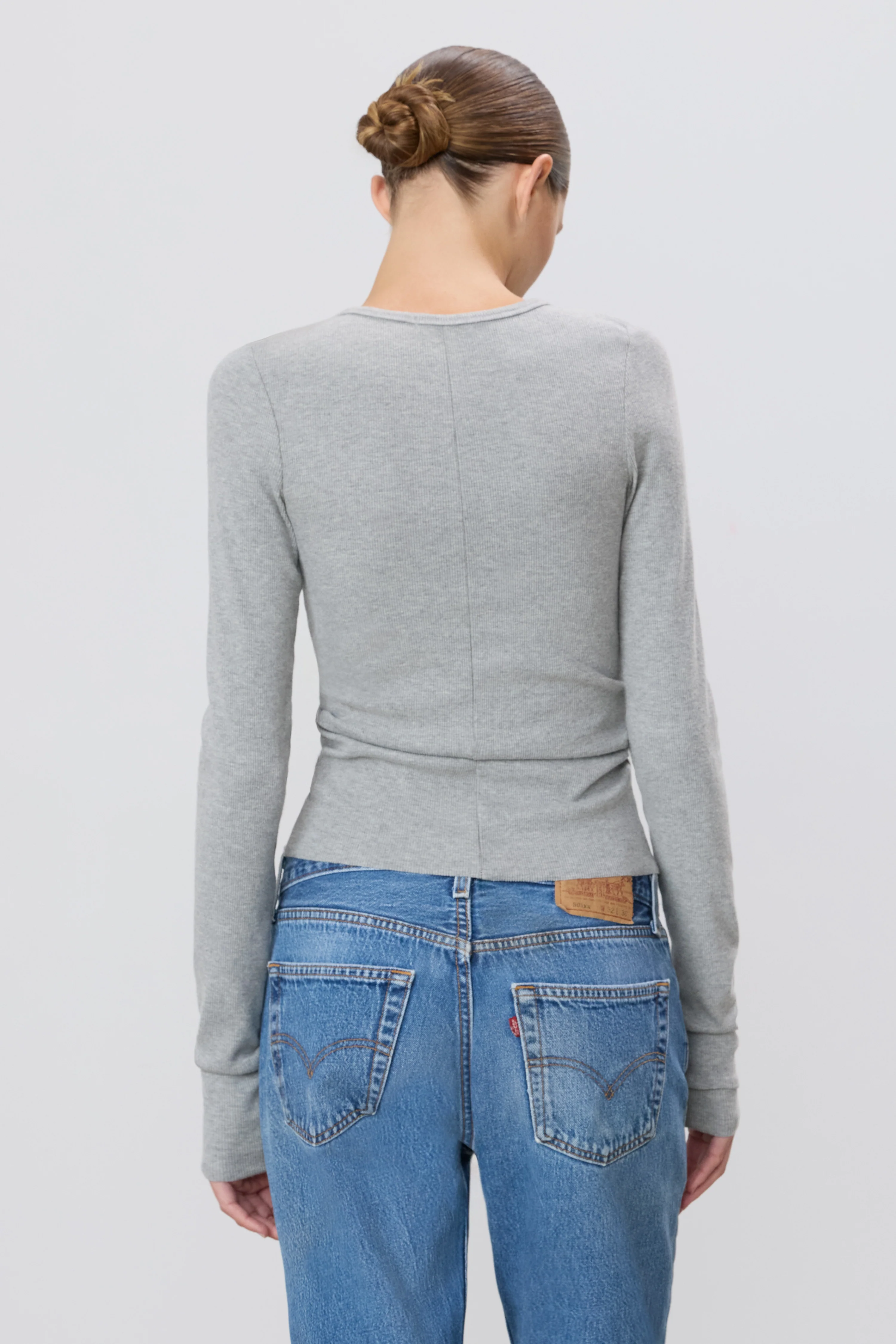 LONG SLEEVE FITTED TOP - Image 4