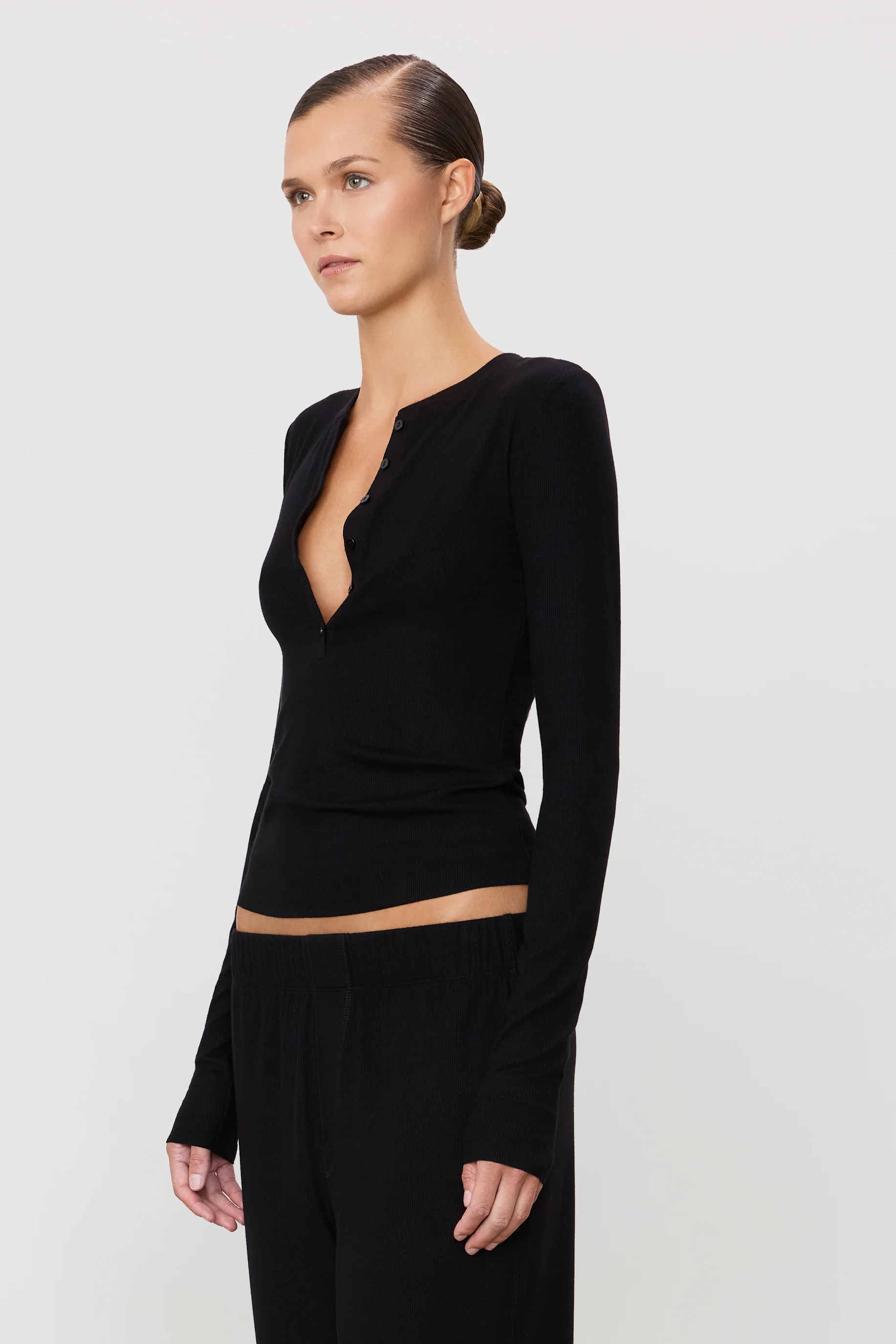 LONG SLEEVE HENLEY - Image 3