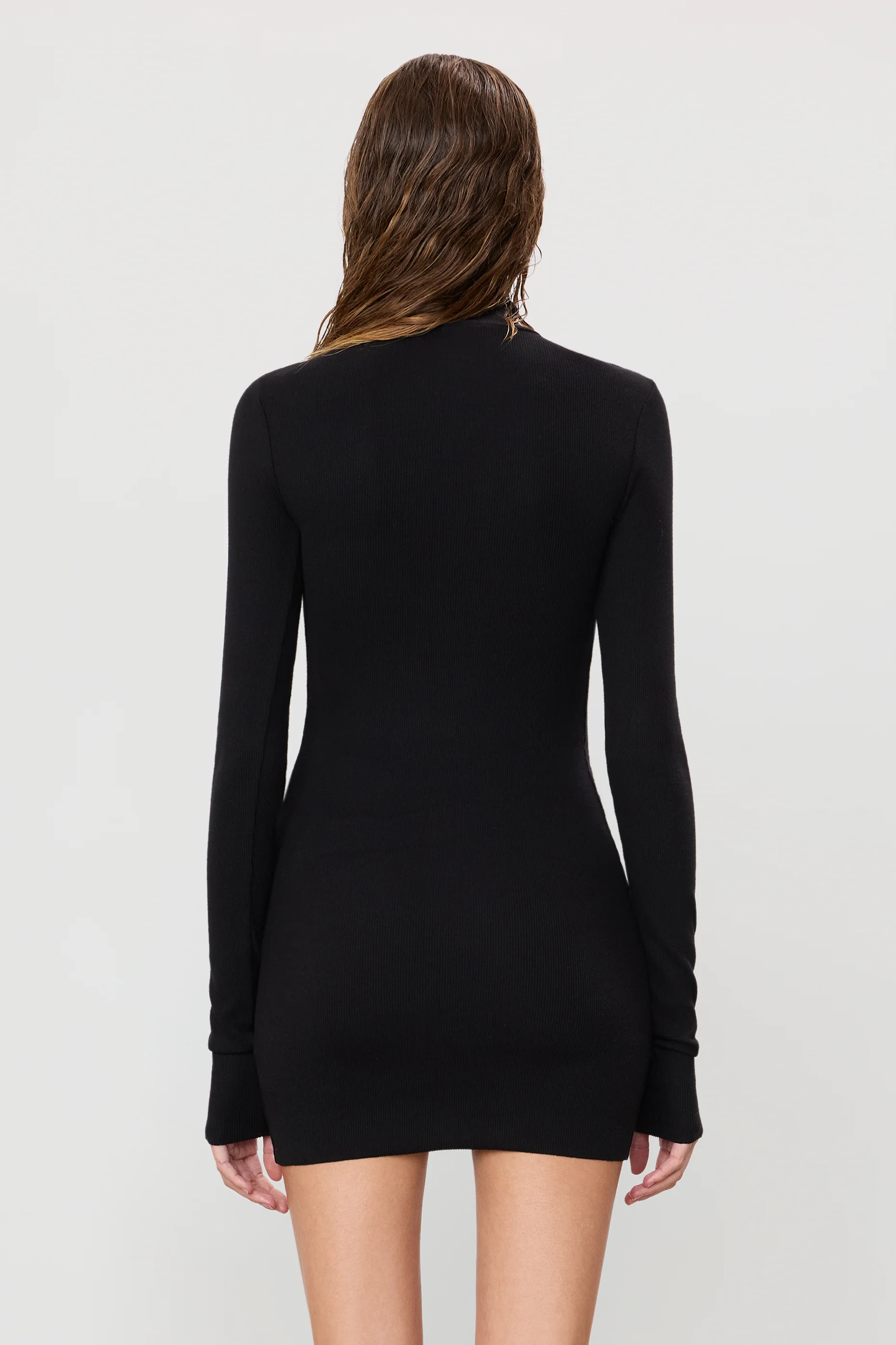LONG SLEEVE TURTLENECK MINI DRESS - Image 4