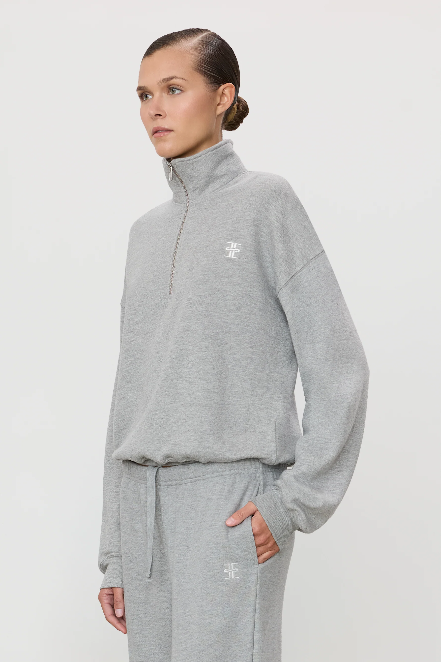 OVERSIZED HALF-ZIP SWEATSHIRT - Image 3