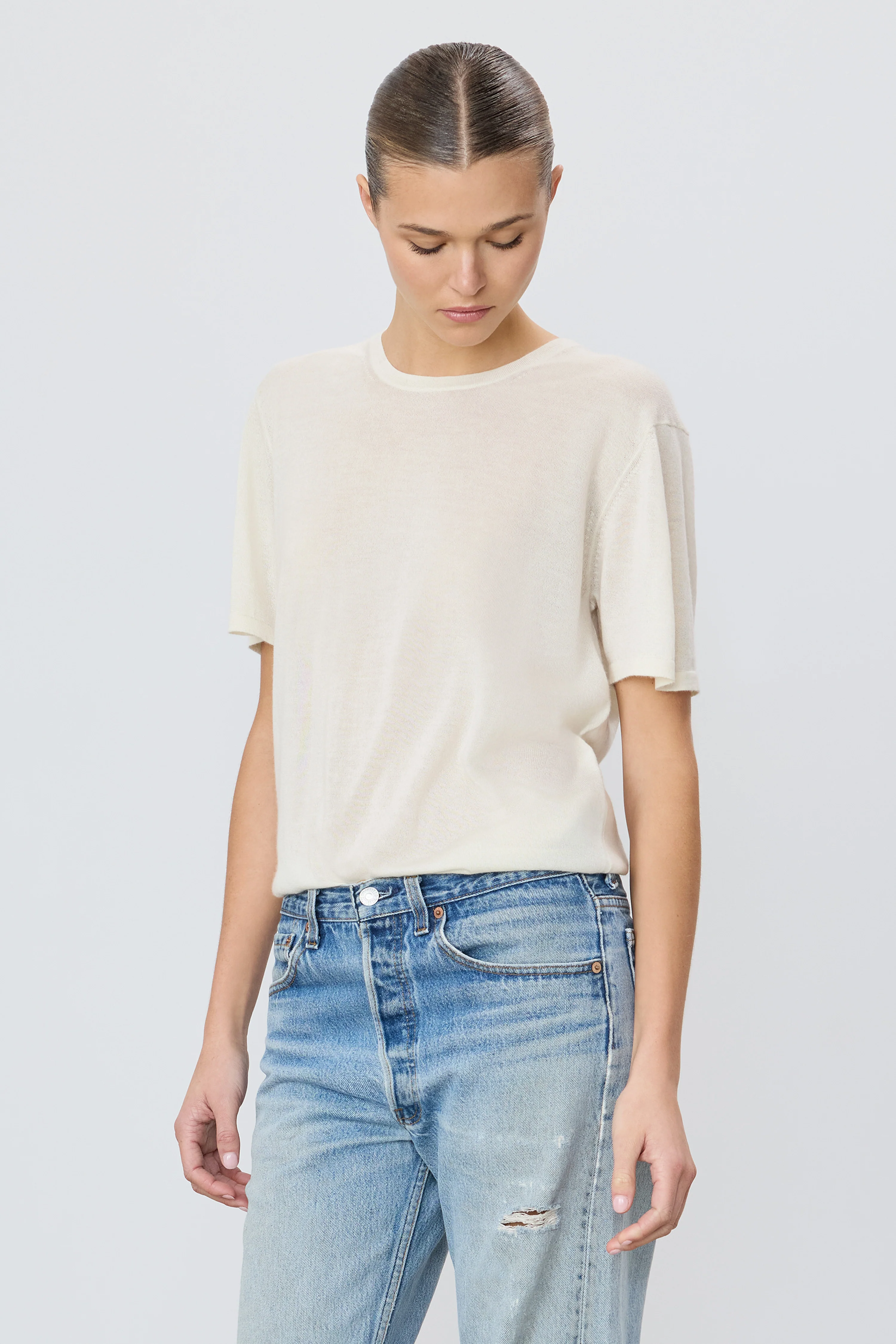 SHORT SLEEVE BOYFRIEND T-SHIRT - Image 3