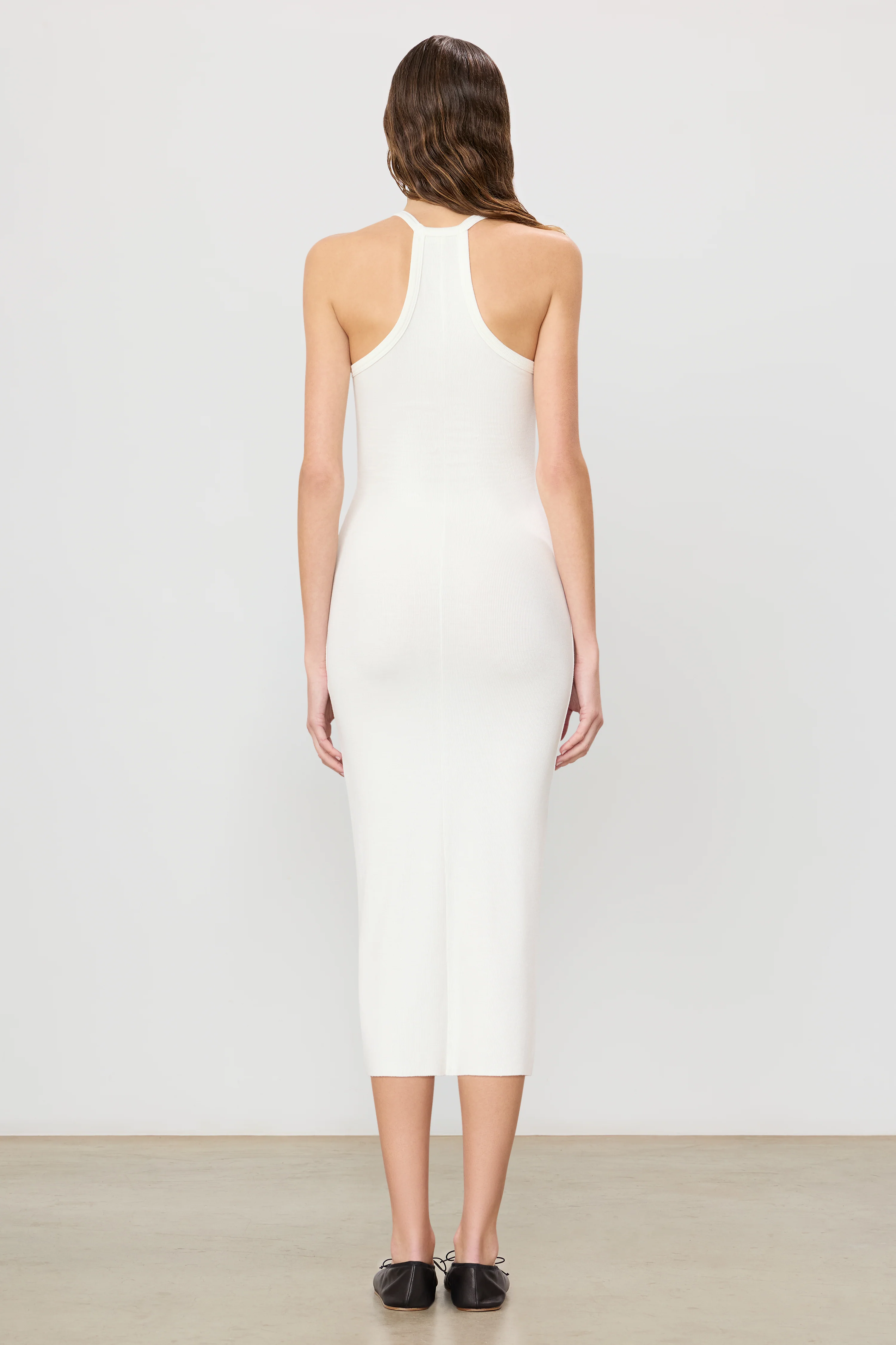 V-NECK RACERBACK MIDI DRESS - Image 4