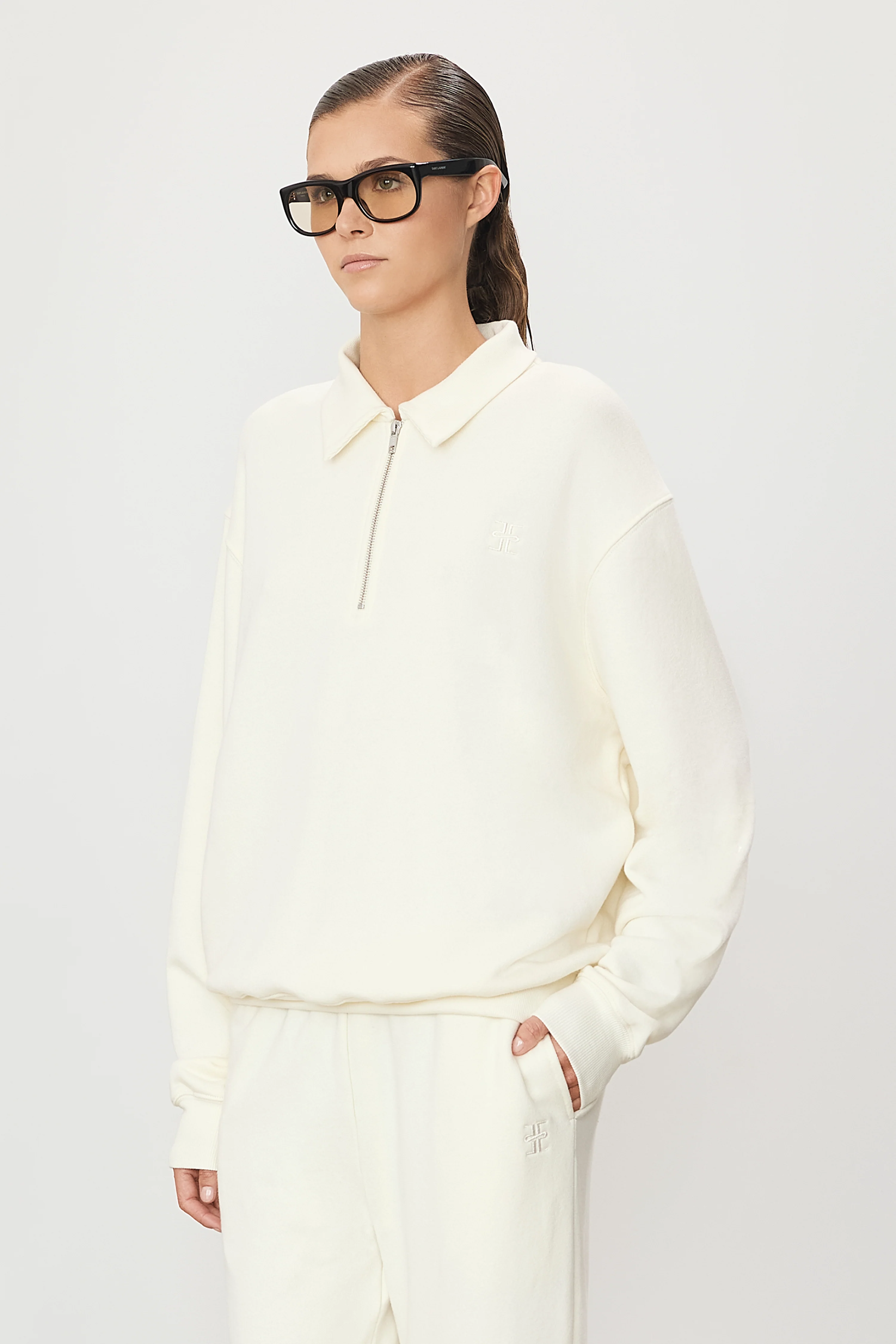 ZIP-UP POLO SWEATSHIRT - Image 3