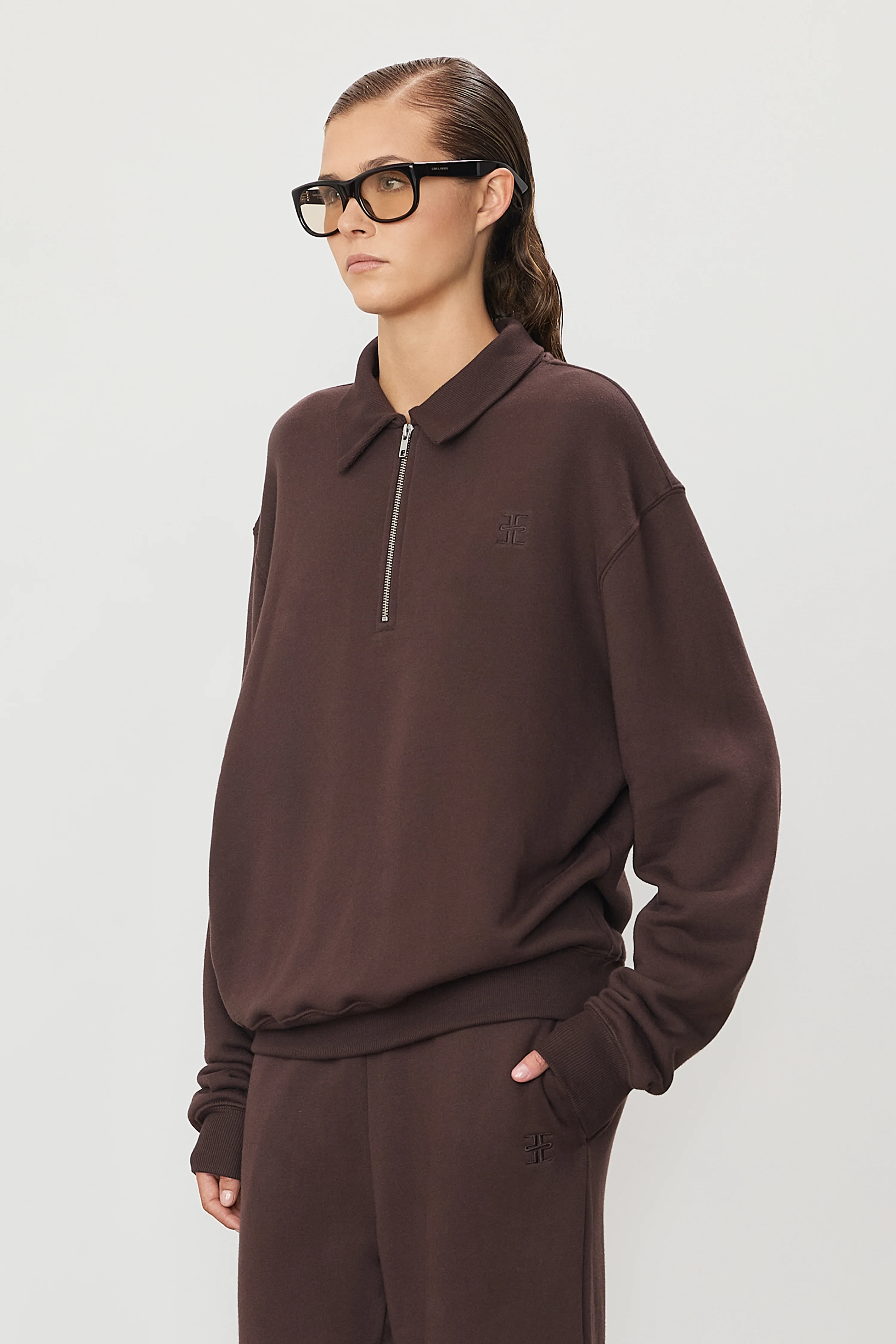 ZIP-UP POLO SWEATSHIRT - Image 3